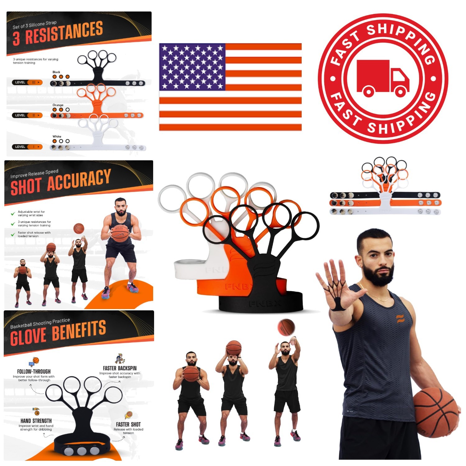 Basketball Shooting Trainer Gloves to Strengthen Shooting and Dribbling Muscles