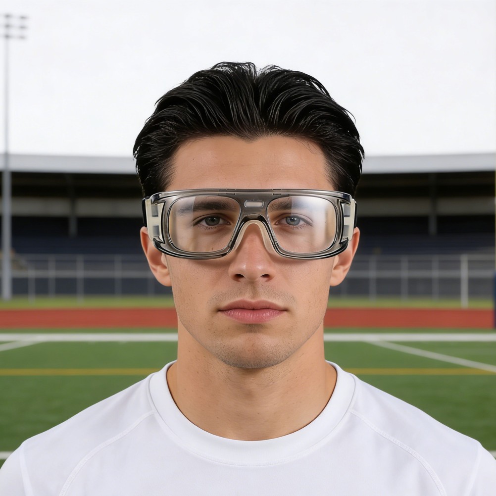 1 Set Durable Pc Sport Goggles for Men Light Grey Adjustable Protective Eyewear
