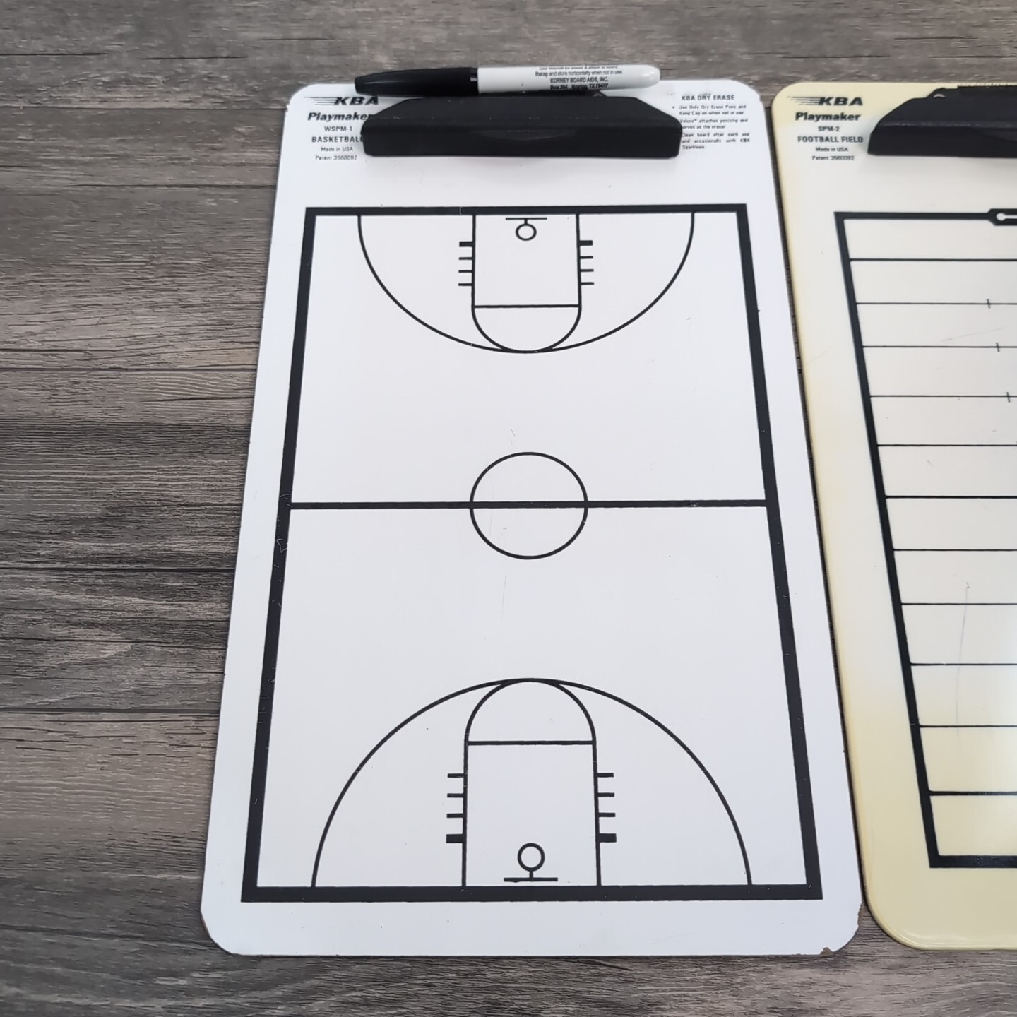KBA Spirit Playmaker Basketball Football Coaching Clip Board Dry Erase 9 X 15.5