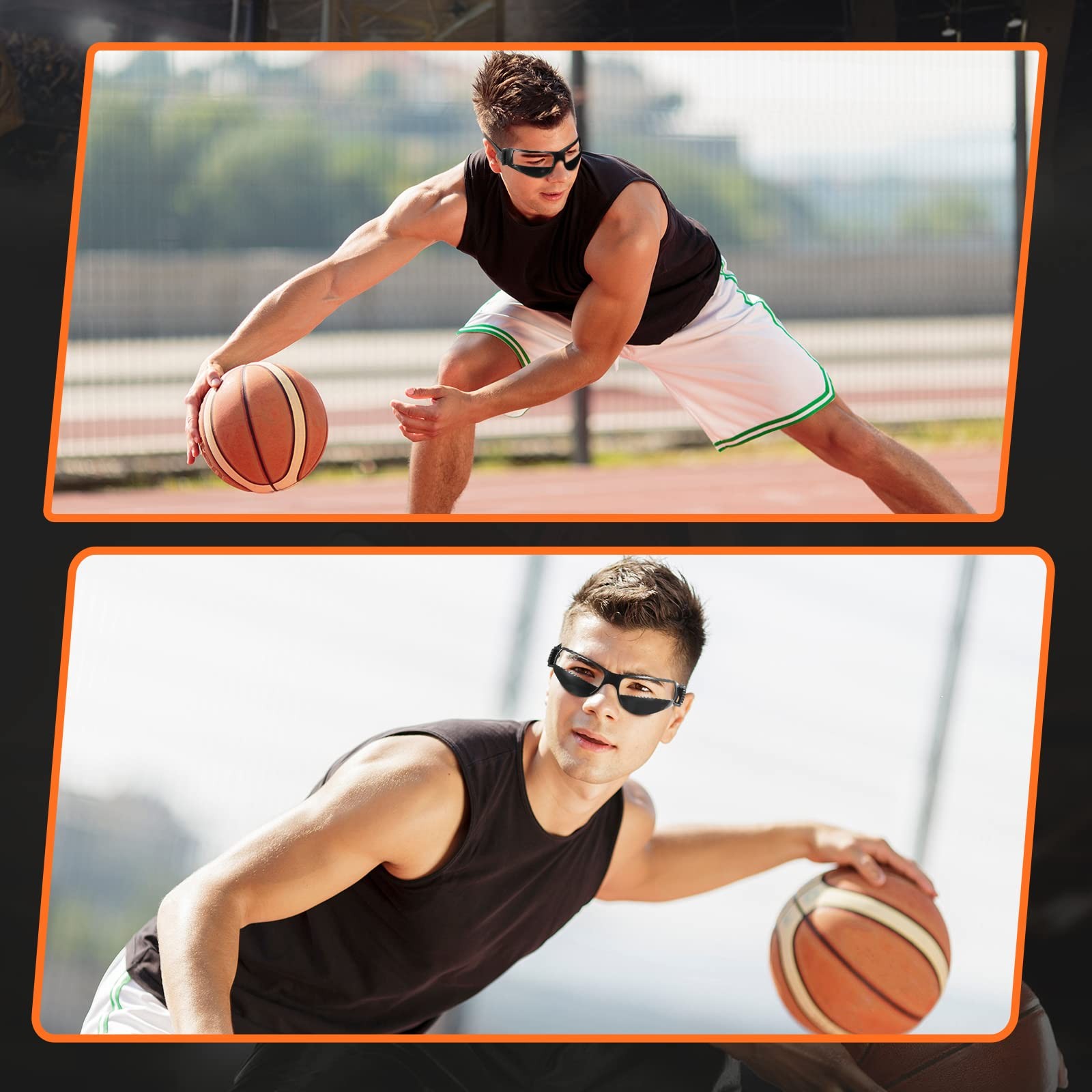 Weewooday 8 Pack Basketball Dribbling Goggles Adjustable Sport Training Glass…