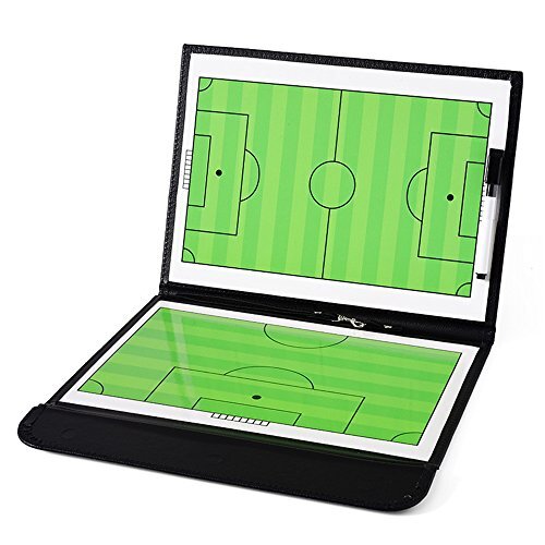 Magnetic Soccer Coach Board Double-Sided Dry Erase Clipboard w/ Marker & Magnets