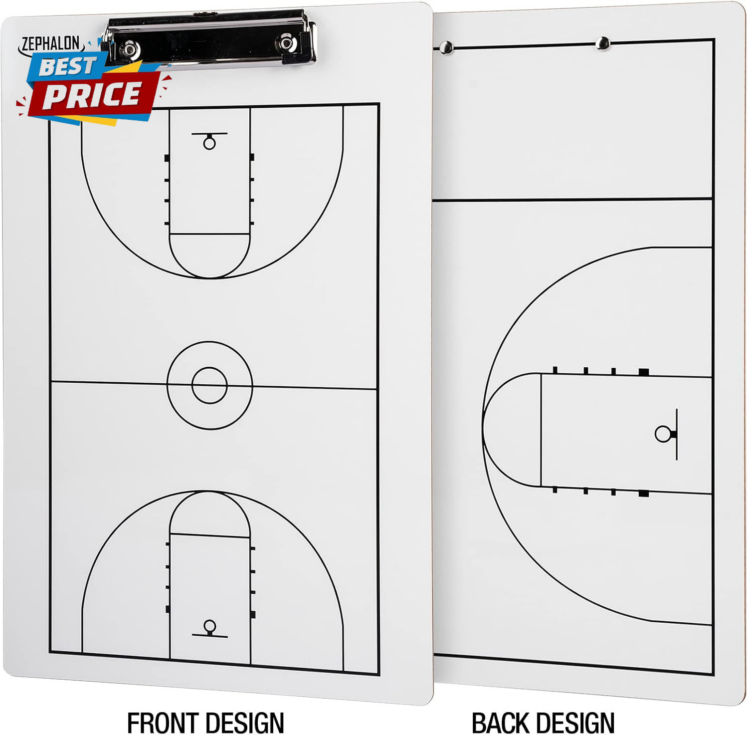 Dry Erase Basketball Clipboard for Coaches Double Sided Board, Sports Coaching