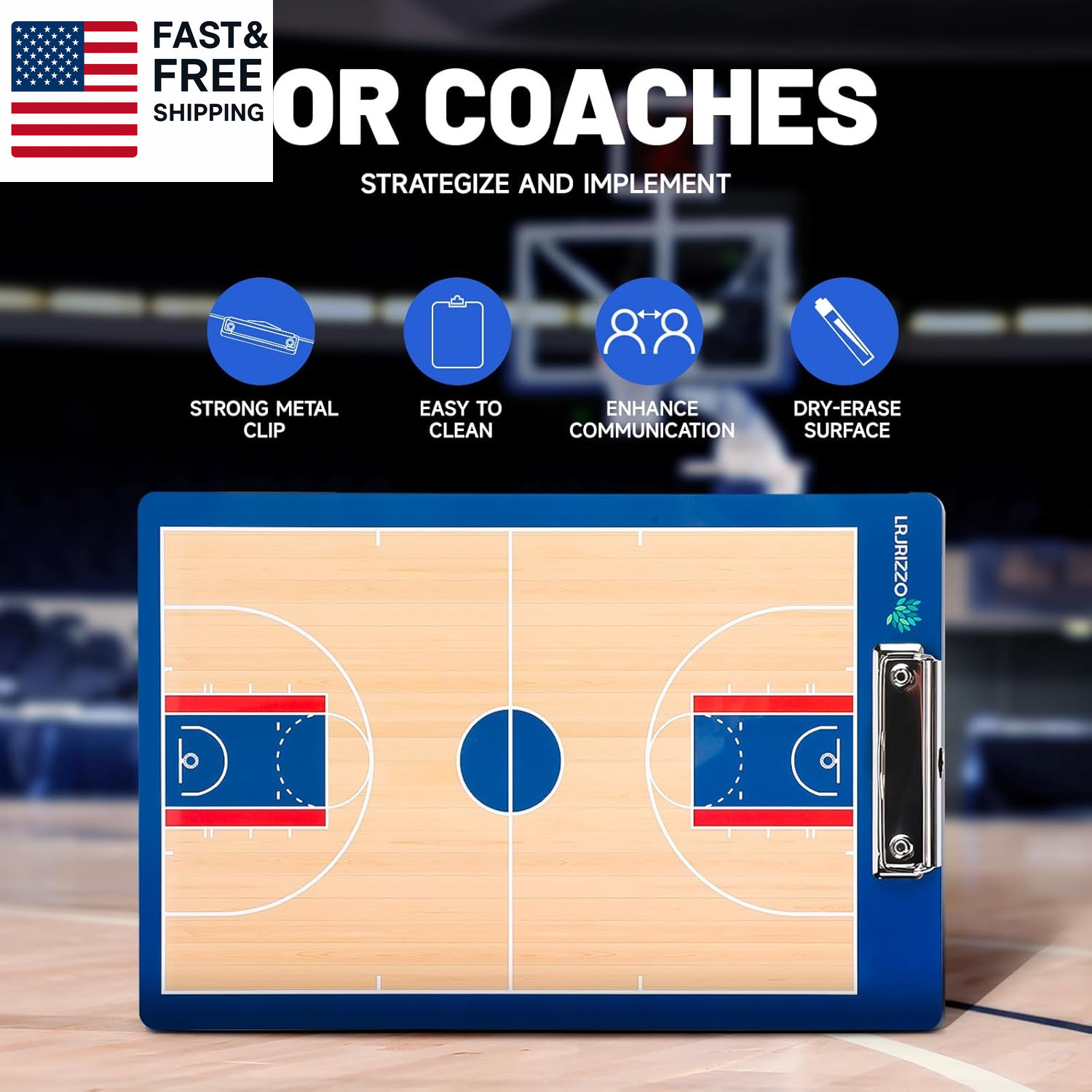 Basketball Dry Erase Coaches Clipboard, Basketball Clipboard for Coaches Double
