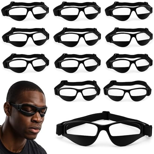 12 Pack Basketball Dribbling Goggles – Adjustable Training Glasses for Safety &