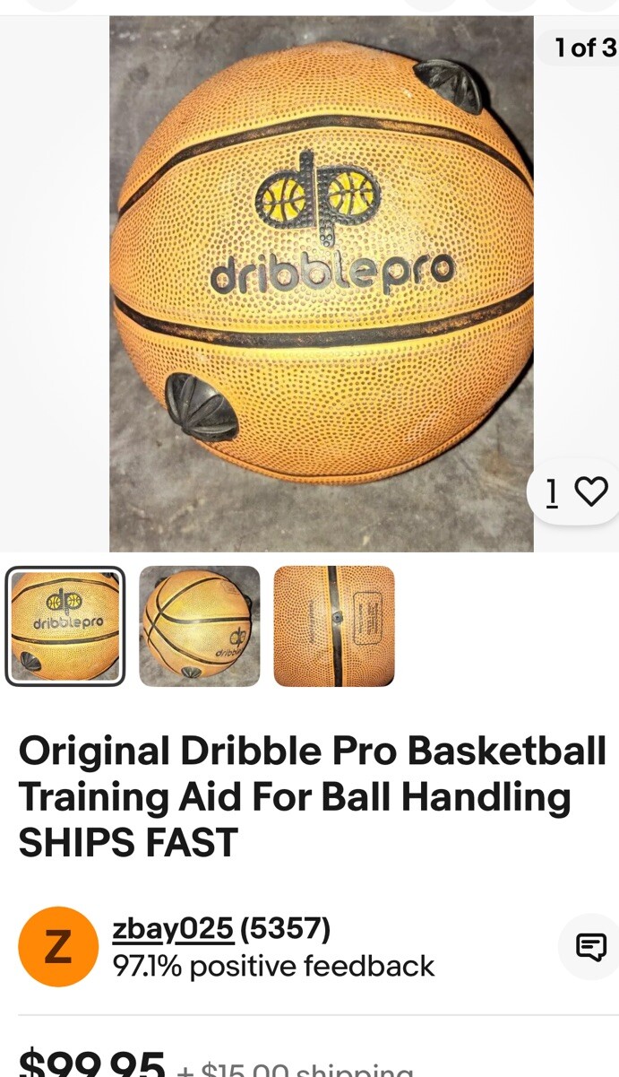 Original Dribble Pro Basketball Training Aid AUTOGRAPH BY HENRY BIBBY