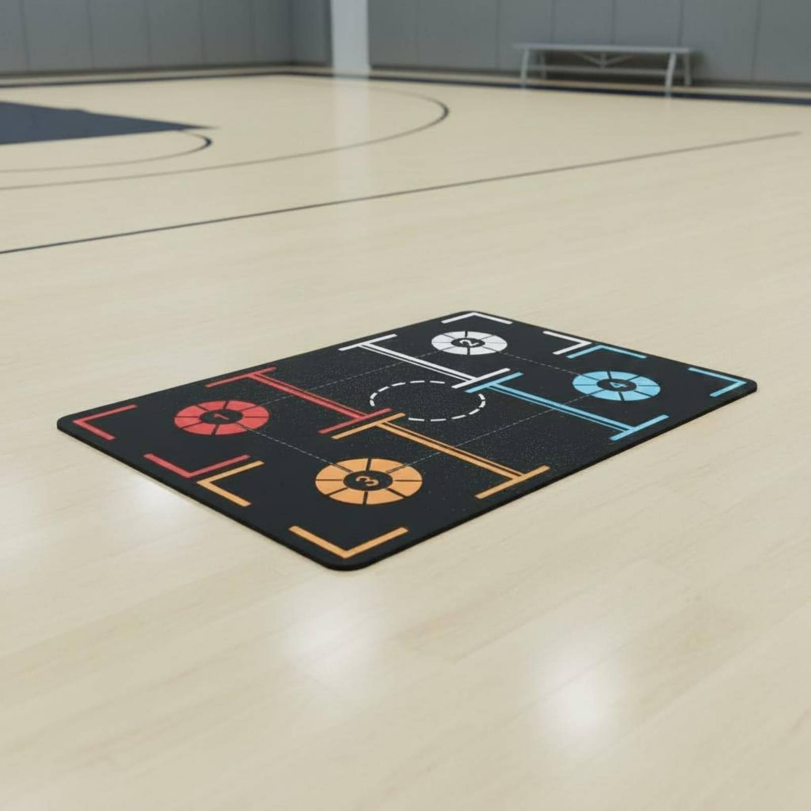 Sports Training Mat Rubber Sports Footwork Training Mat Indoor Use for