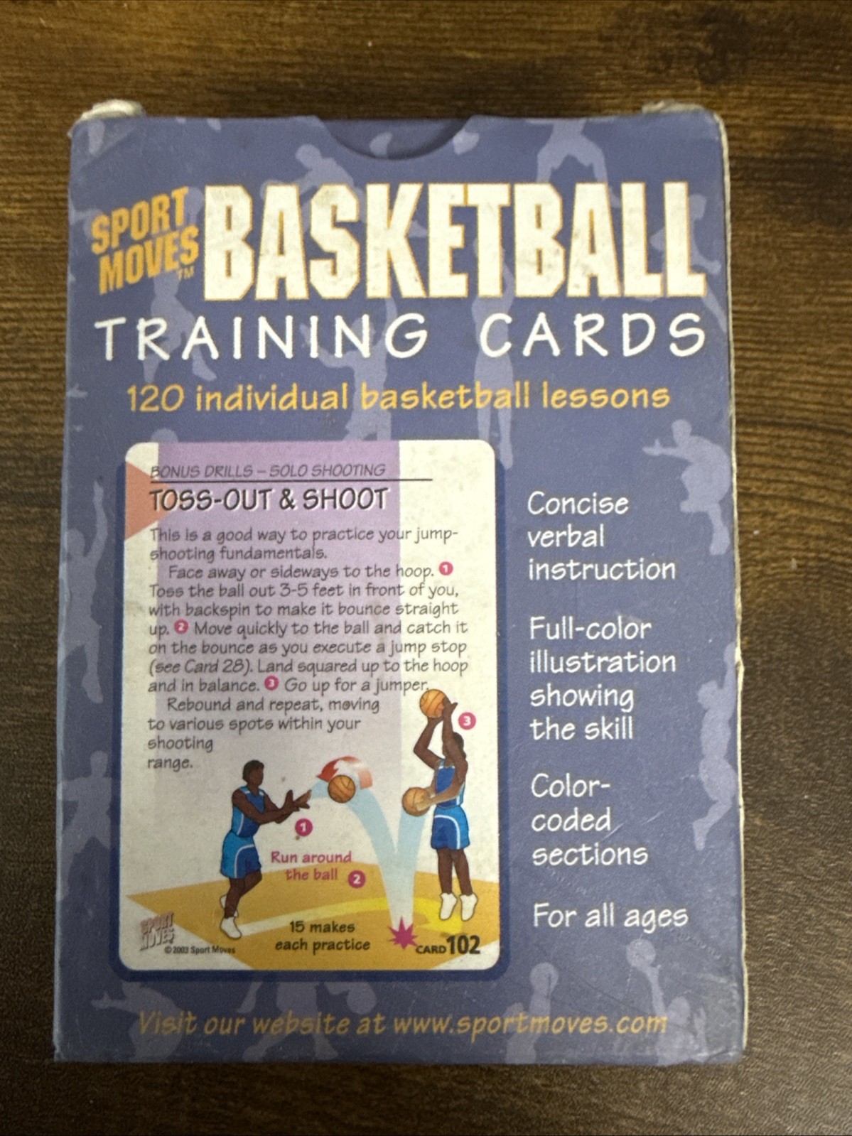 Sport Moves Basketball Training Deck in Box 120 Moves on 60 Cards