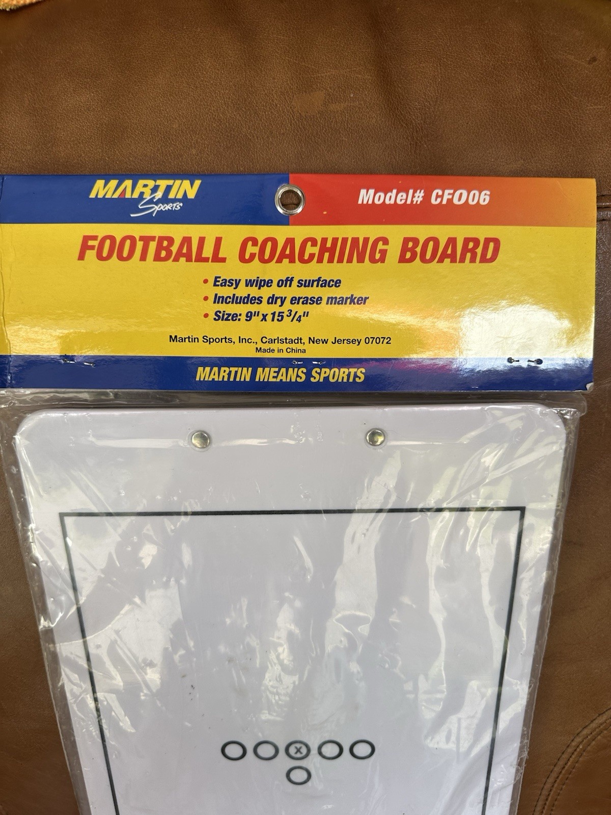 Dry Erase Football Coach’s Board Field View X’s & O’s NEW in PACKAGE CFO06