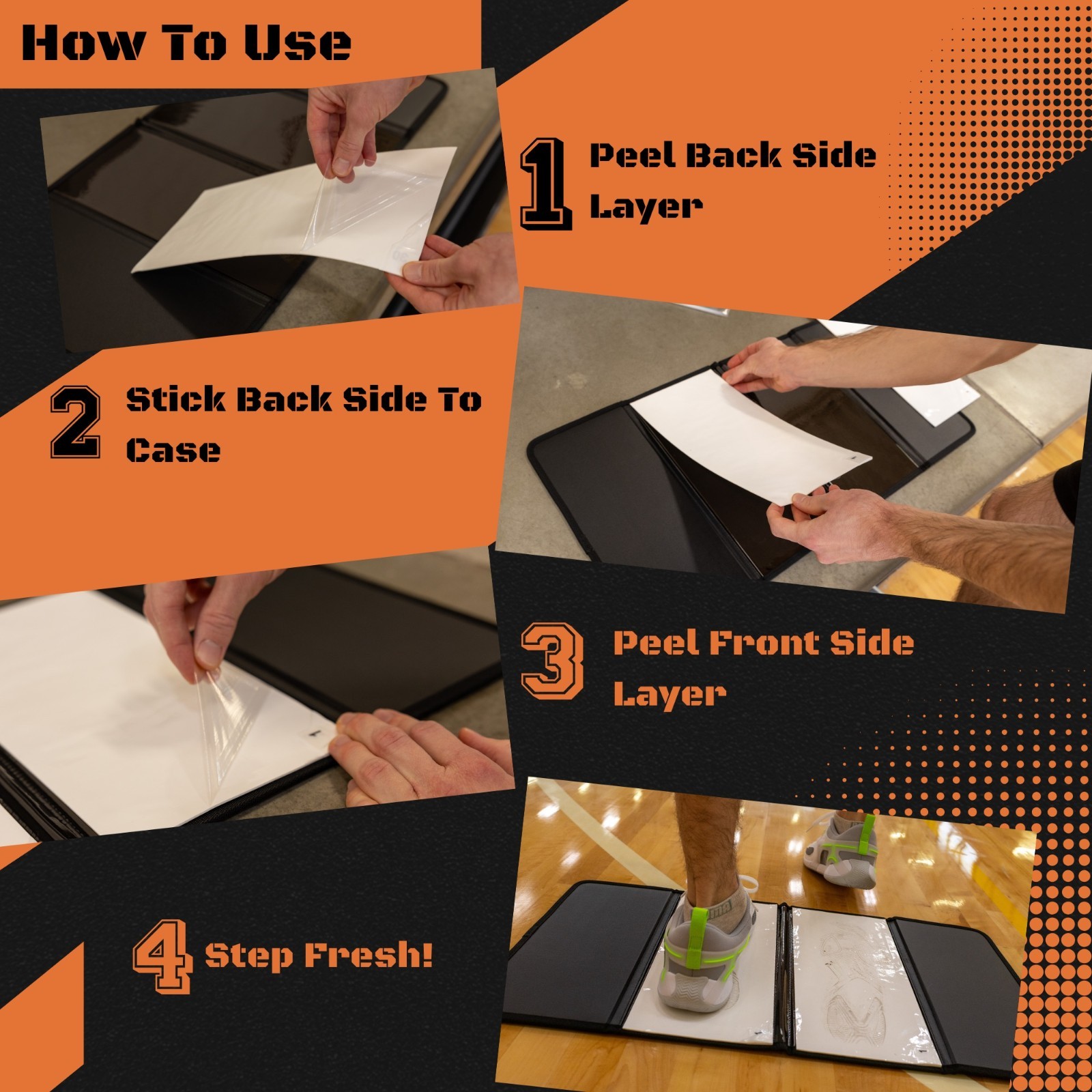 Basketball Sticky Mat With 120 Sheets, Portable Basketball Pad for Shoe Grip