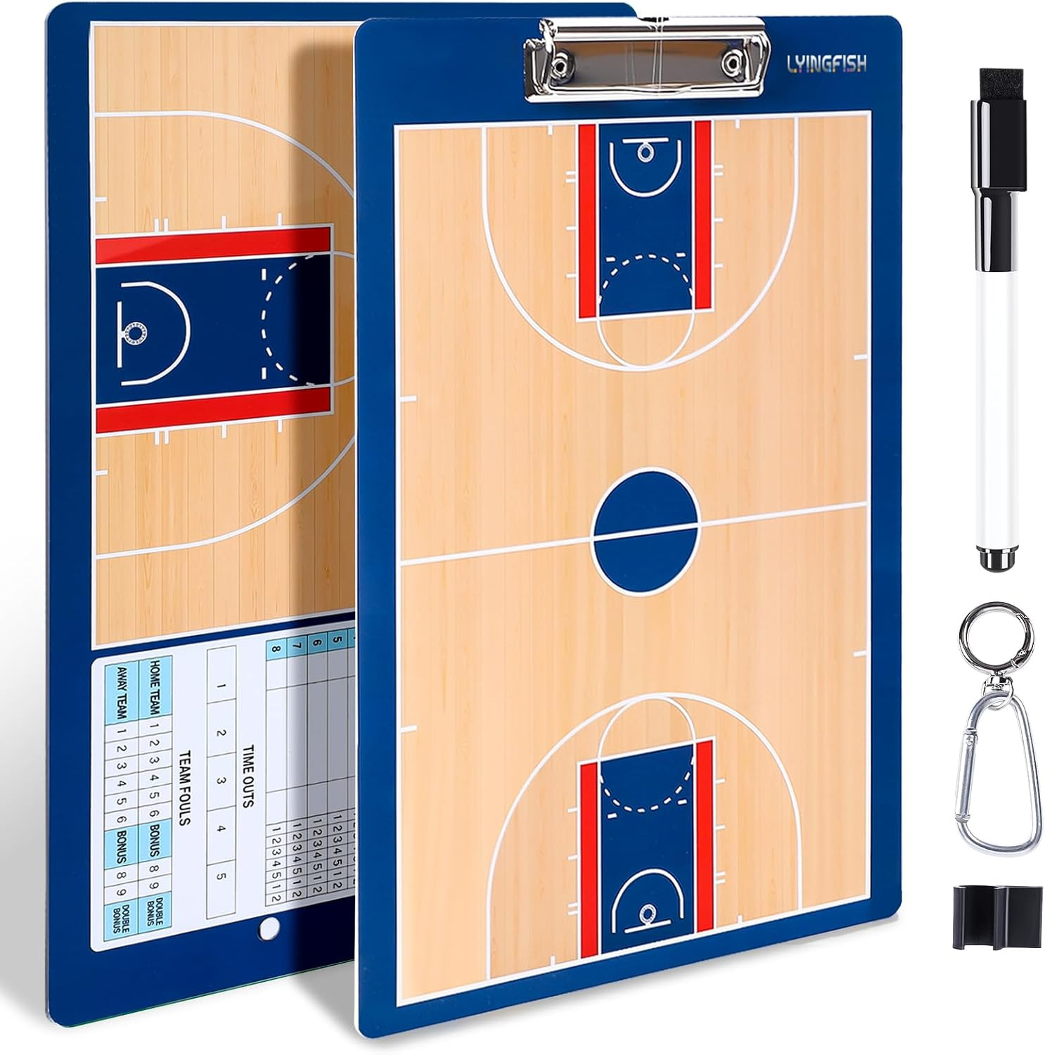 Basketball Dry Erase Coaches Clipboard，Waterproof Basketball Clipboard for Coach