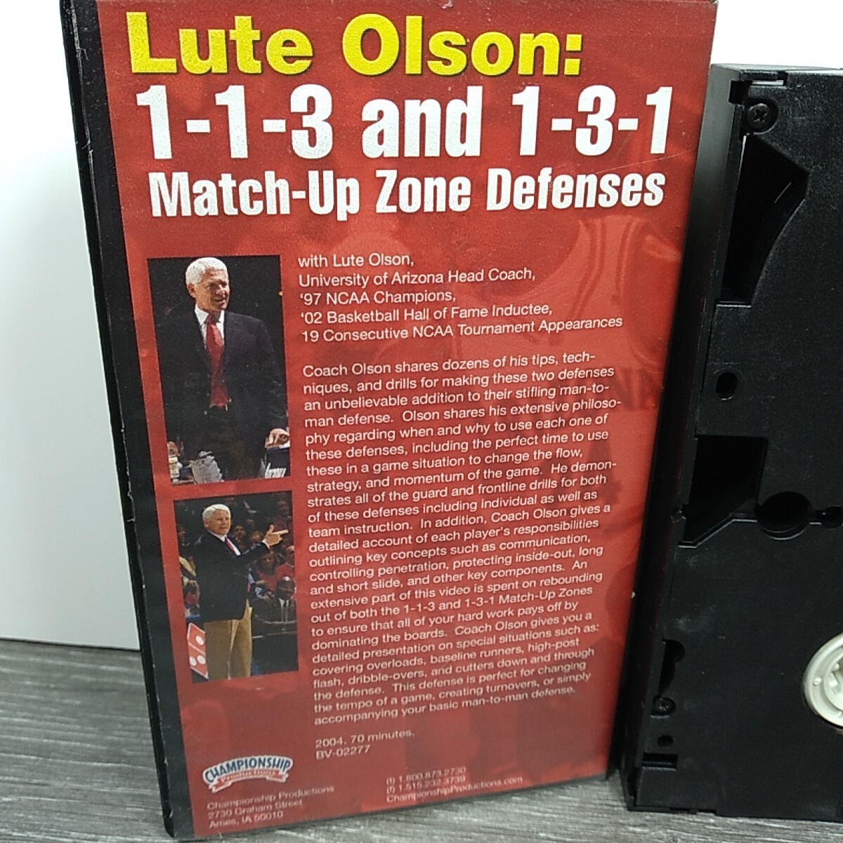 Lute Olson 1-1-3 and 1-3-1 Match-up Zone Defenses VHS Tested Good