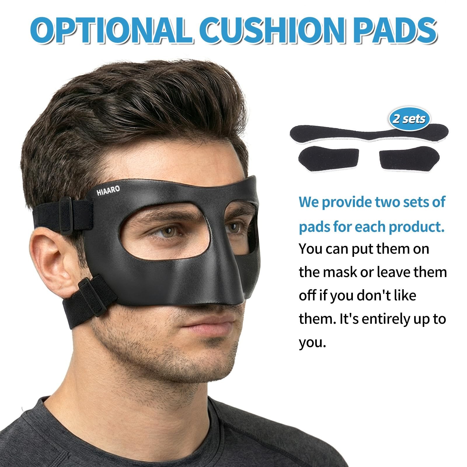QK03B Matte Nose Guard for Broken Nose, Basketball , Protective Sports Shield…