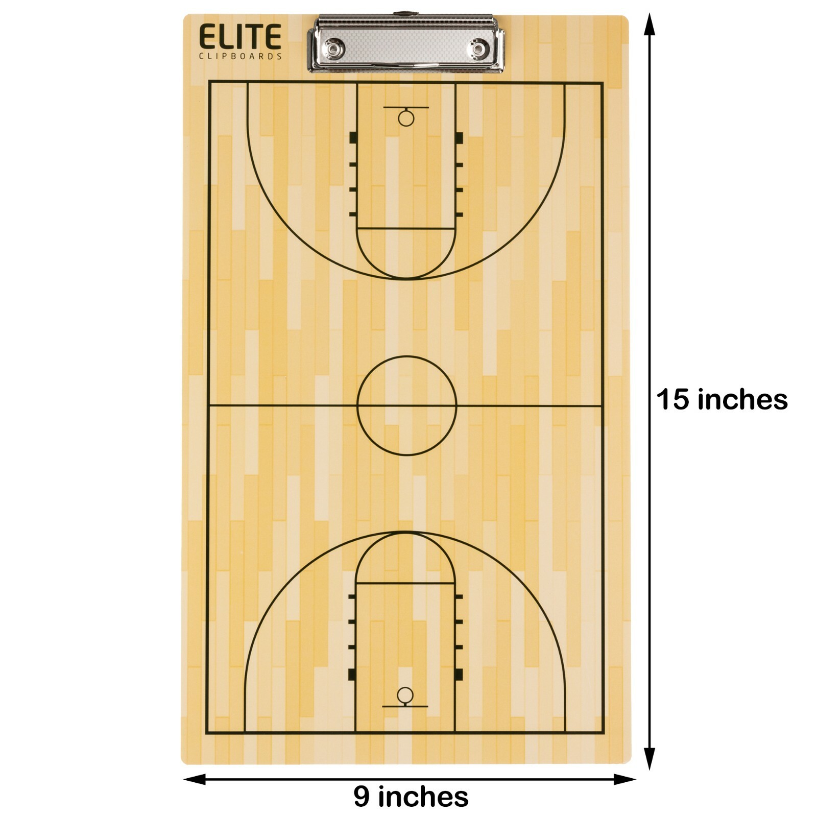 Elite Clipboards Double Sided Dry Erase Coach Basketball Marker Board and Marker