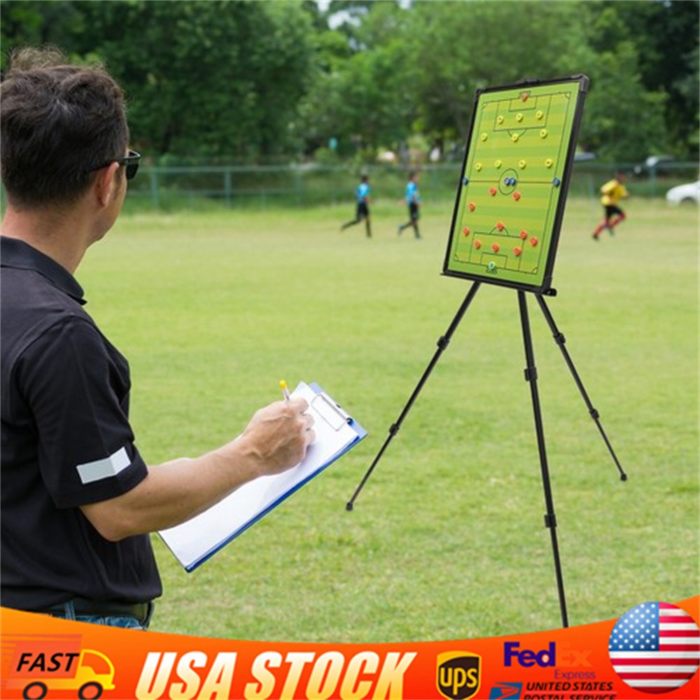 Portable Magnetic Tactical Display Board for Soccer Coaching with Stand