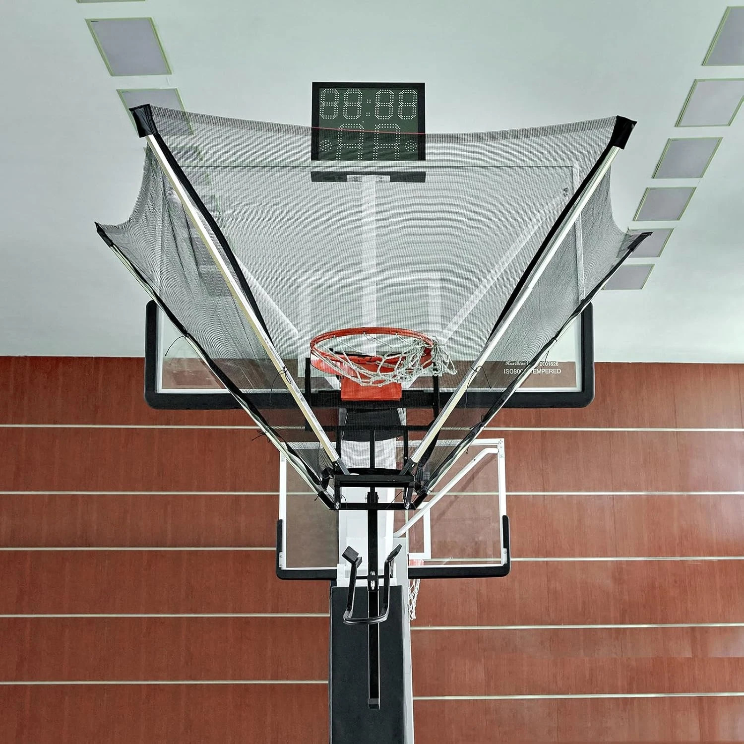 180° Rotating Basketball Shot Trainer with Rebounder Net System
