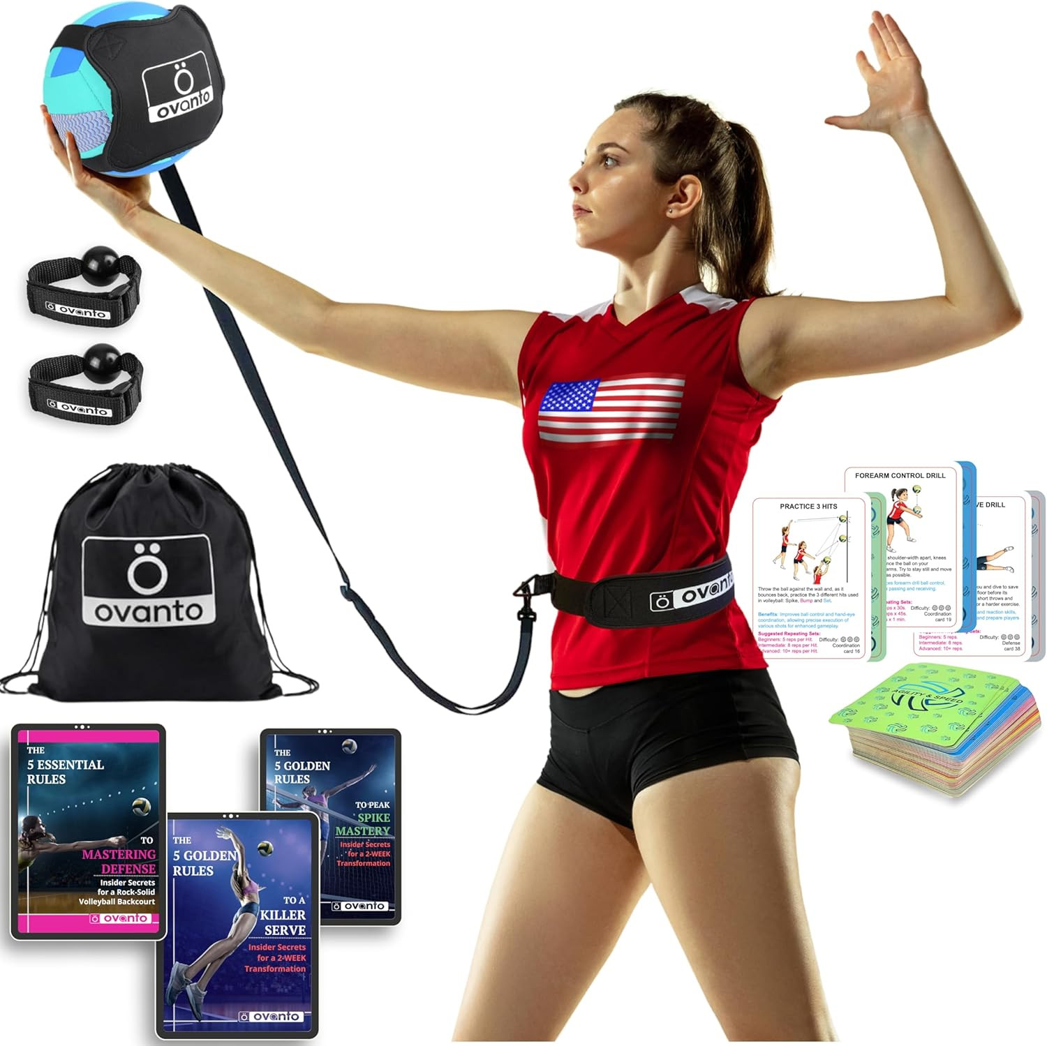 Volleyball Training Equipment Aid – Adjustable Practice Volleyball Kit