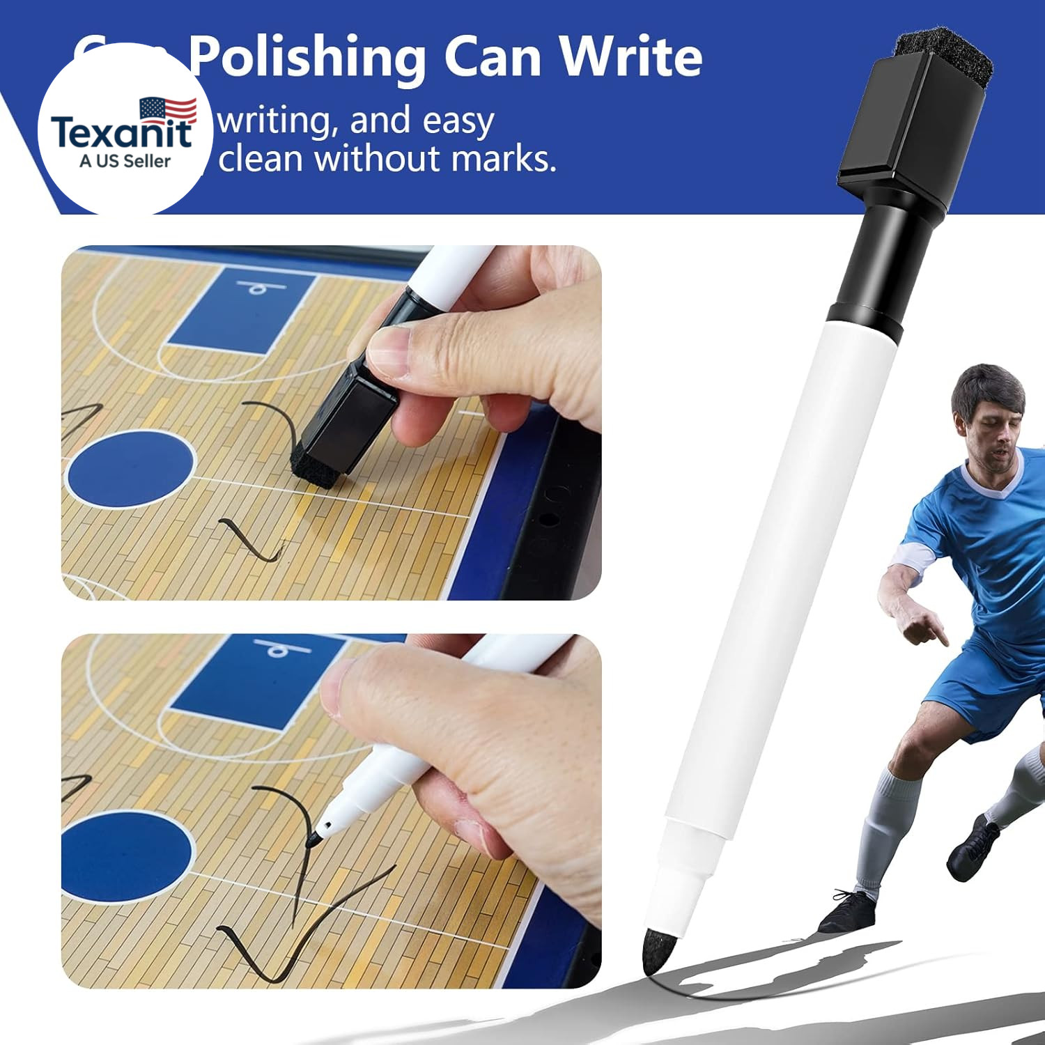 Basketball Coaching Tactical Board, Portable Magnetic Basketball Coach Clipboard