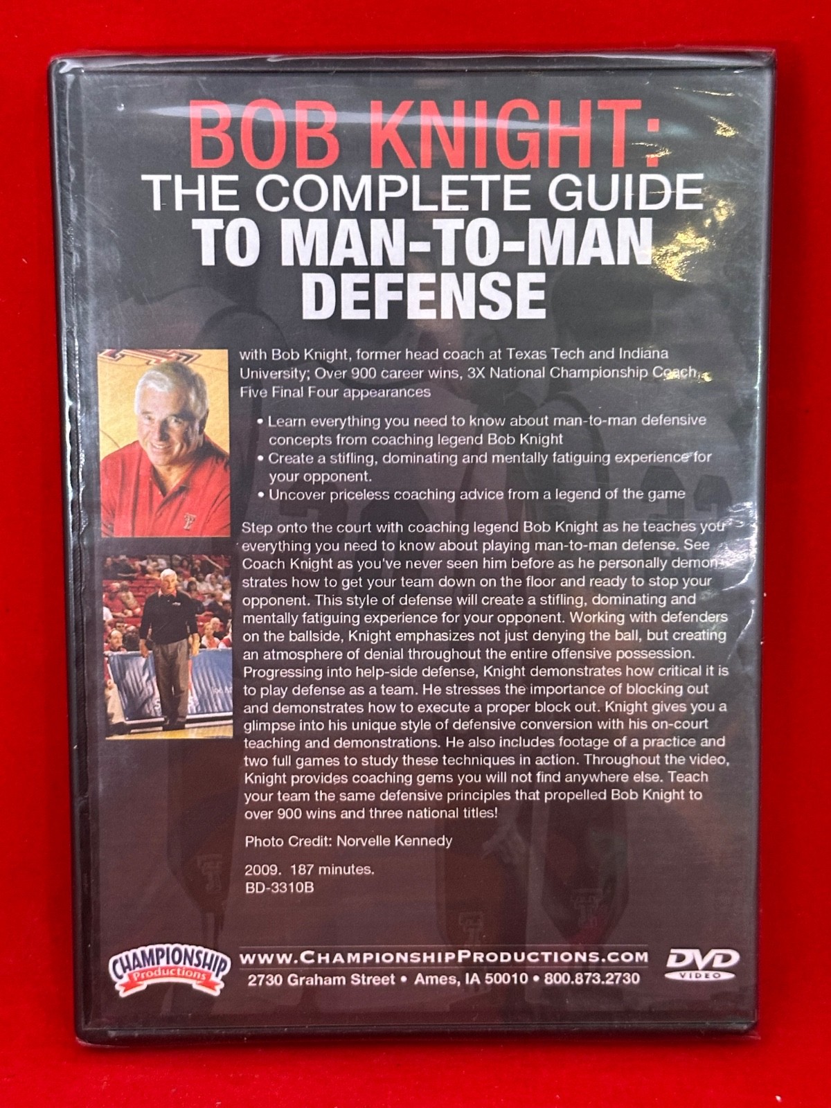 Bob Knight: The Complete Guide to Man-to-Man Defense DVD Basketball