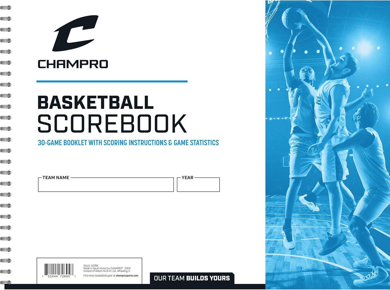 Basketball Score Book (White)