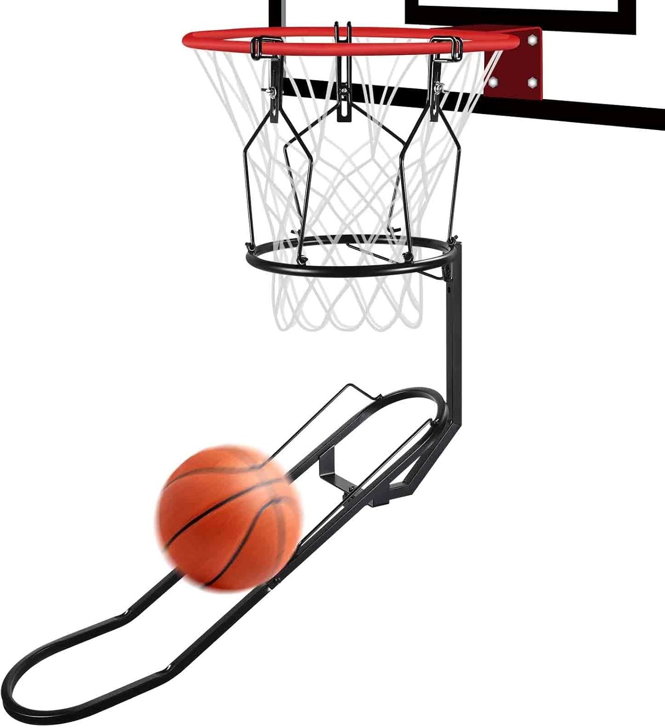 GADFISH Basketball Rebounder, 180° Rotatable Return Large, Black