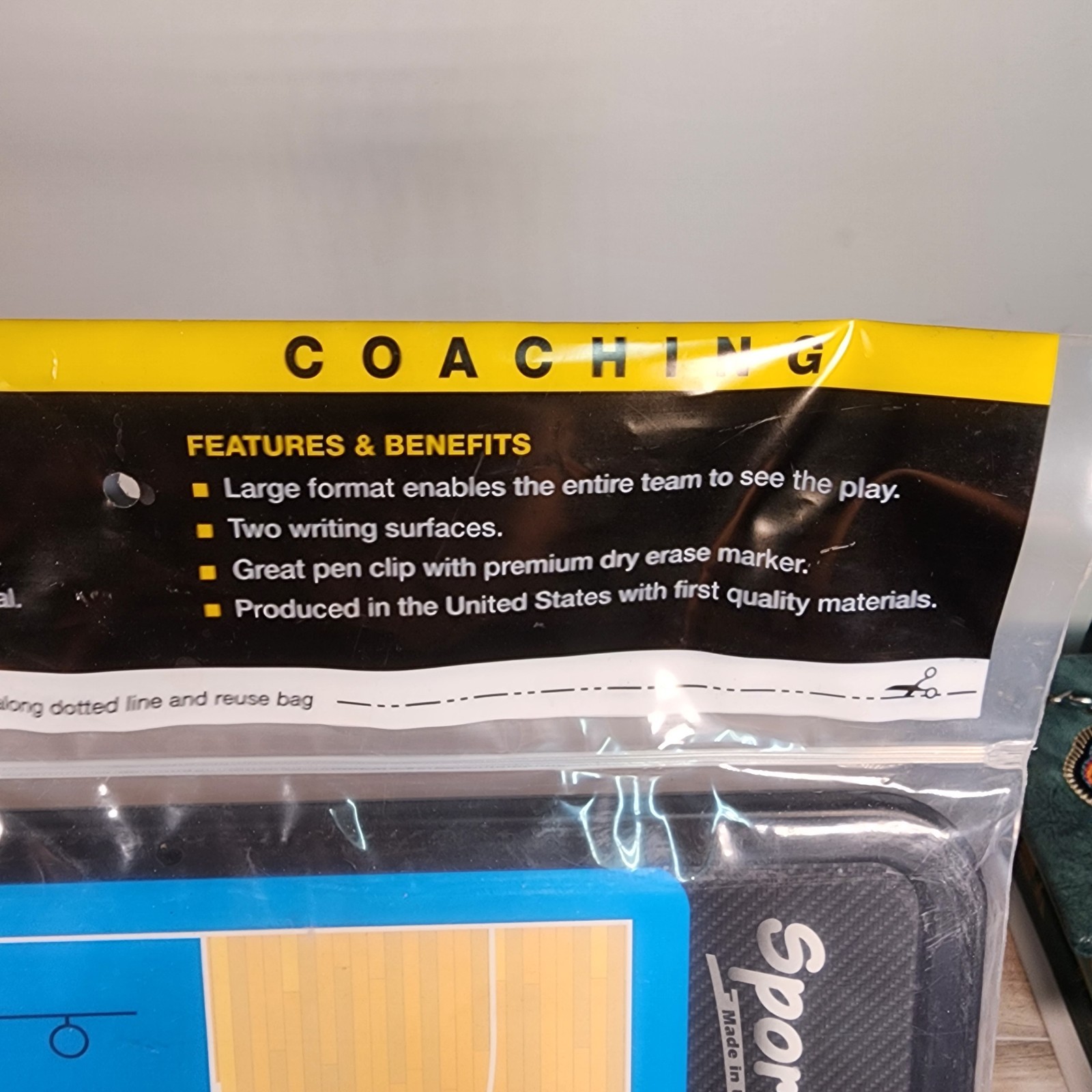 Sport Write Pro Basketball Coaching Board Dry Erase (16.5″ x 12.5″) New Open