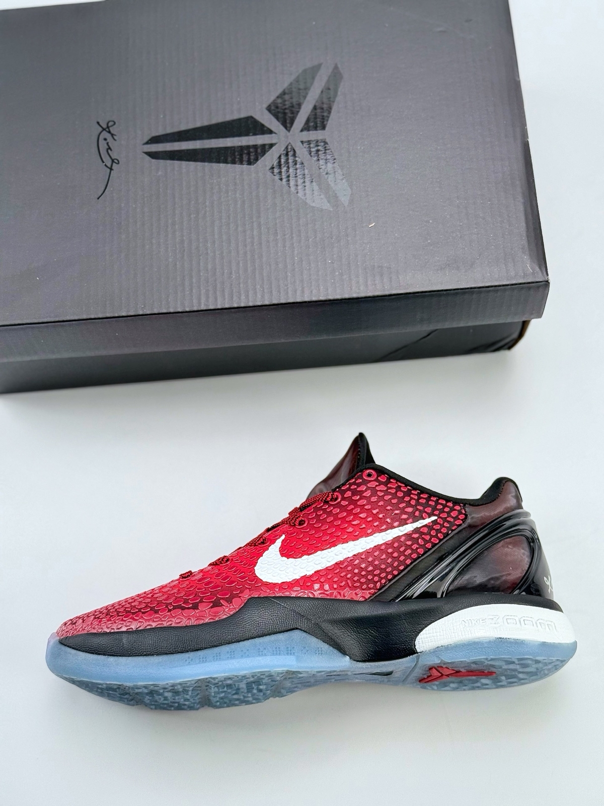 New NK Zoom KOBE 6 Protro “All-Star” Black Red Mens Athletic Shoes Authentic