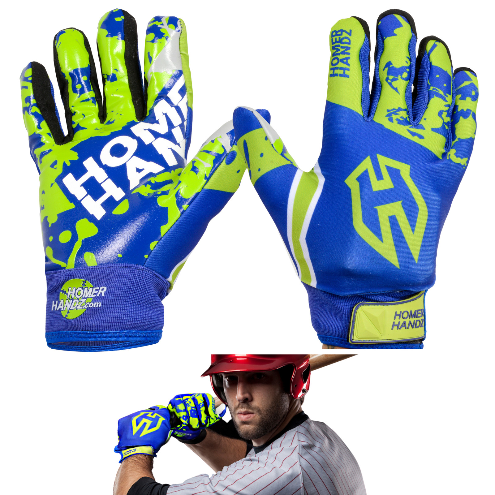 Homer Handz Weighted Baseball or Softball Batting Gloves | More Powerful Swing