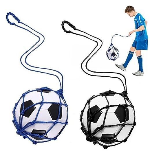 Football Kick Trainer, Soccer Return Trainer Net Blue & Black Soccer Ball Net