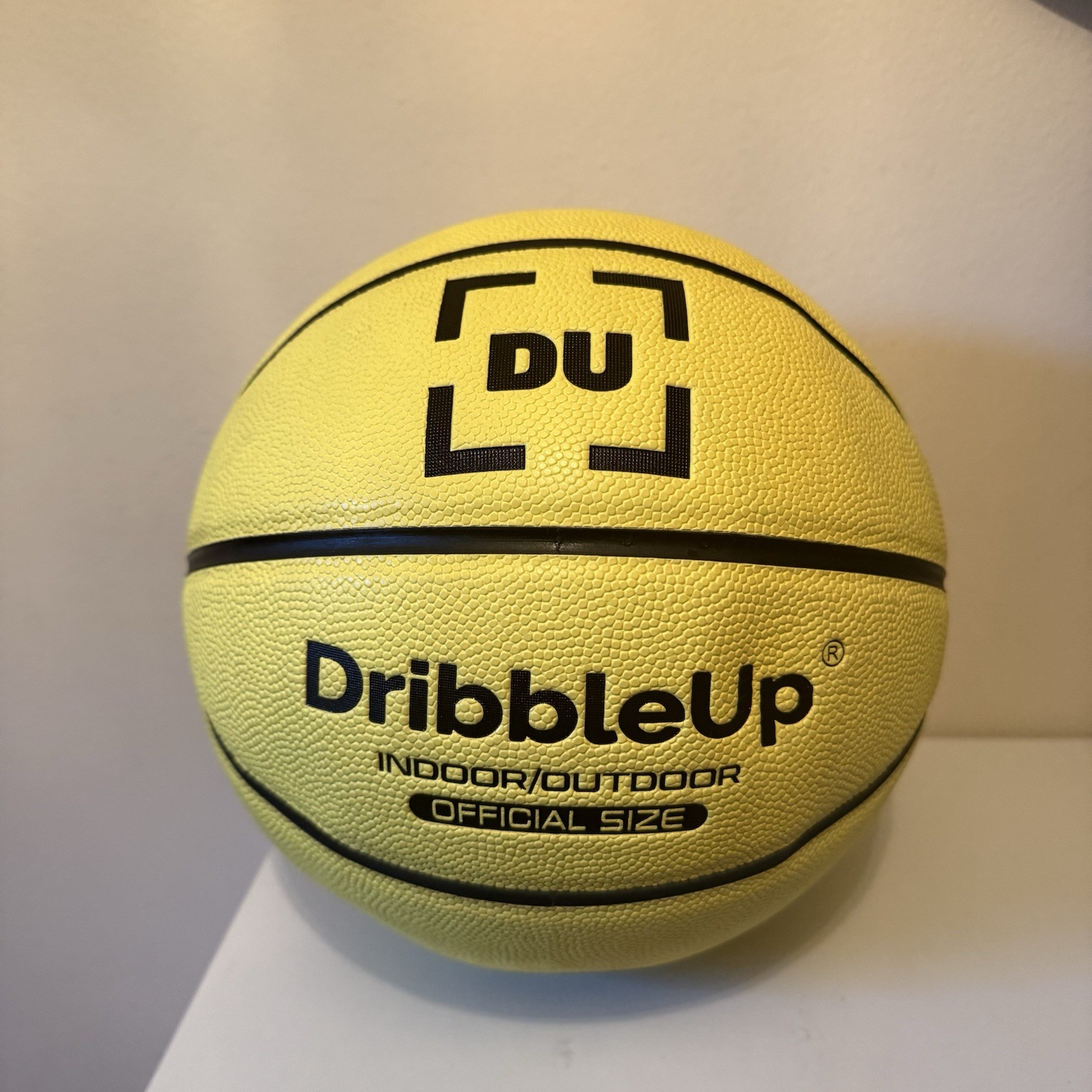 Dribble Up Official Size 29.5” Yellow Basketball For Indoor Or Outdoor Use