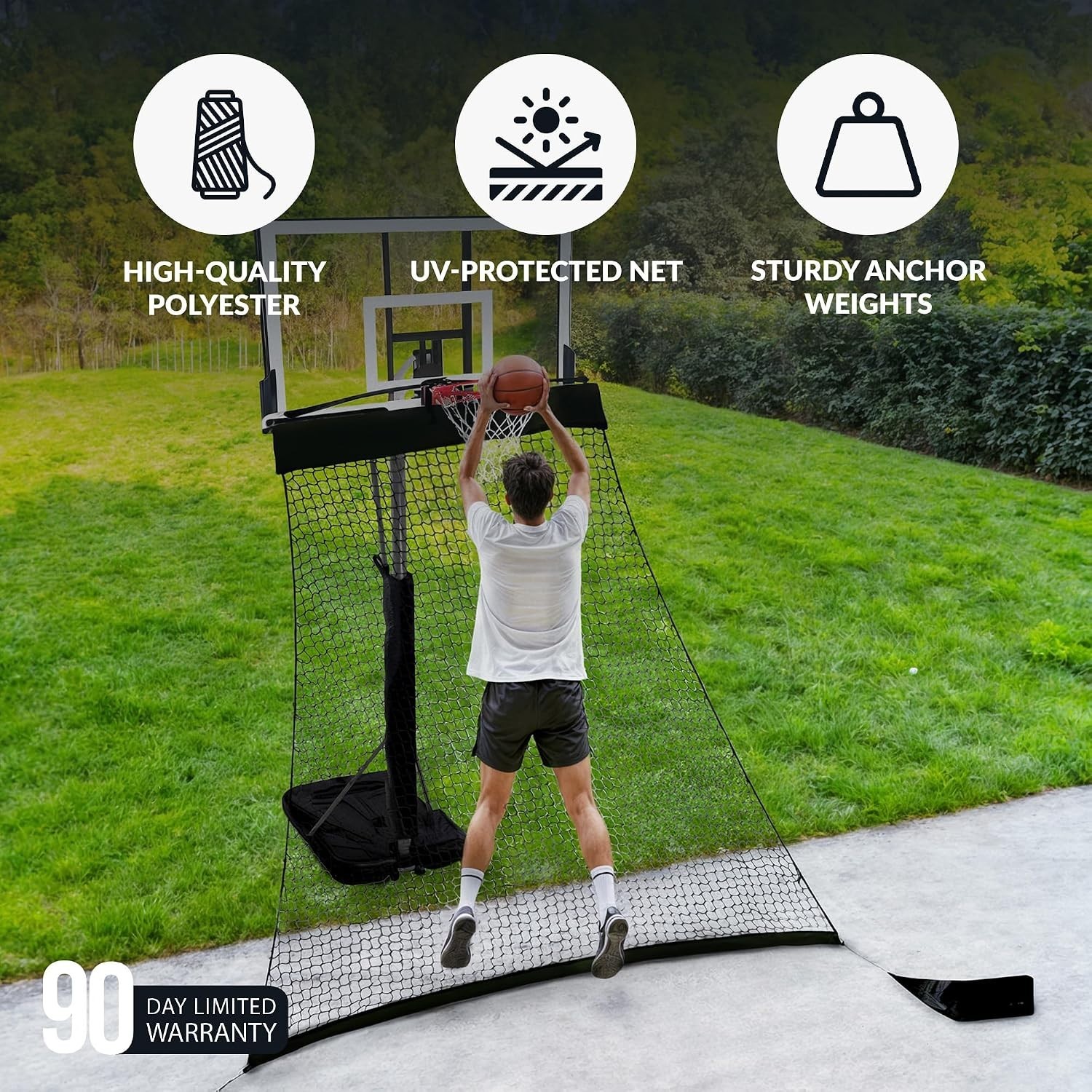 Uninterrupted Shooting Practice: 10ft x 9ft Basketball Return System – BPA Free