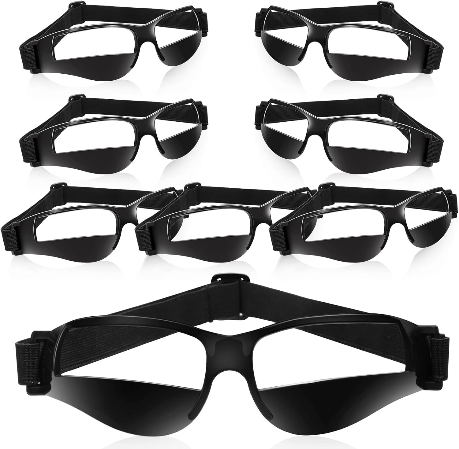 8-Pack Adjustable Basketball Dribbling Goggles for Training Equipment