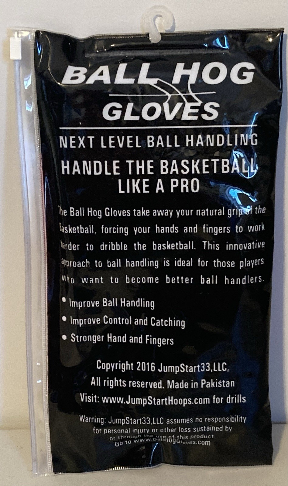 Ball Hog Gloves BASKETBALL HANDLING DRIBBLING Dribble Training Aid Gear Sz Med