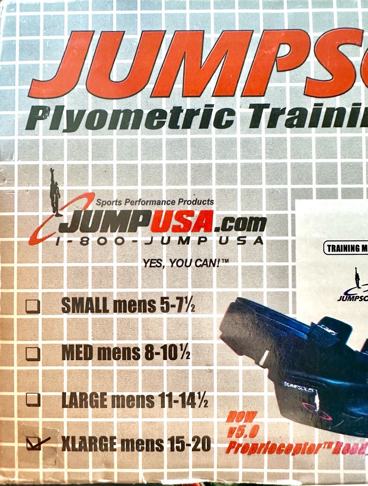 JumpSoles Plyometric Training Platform SystemV5.0 Mens XL 15-20/Improve Vertical