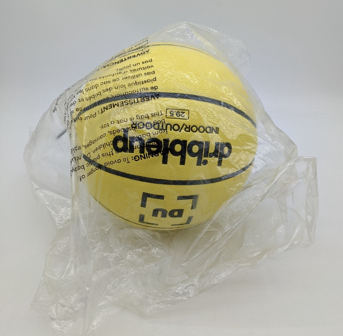 Dribble Up Smart Basketball 29.5 Indoor Outdoor Yellow NO BOX