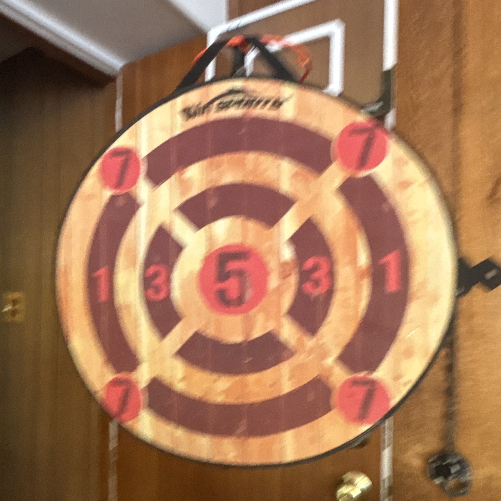 Shooting Star Basketball Accuracy Training Target, Dartboard Style, Red/Beige
