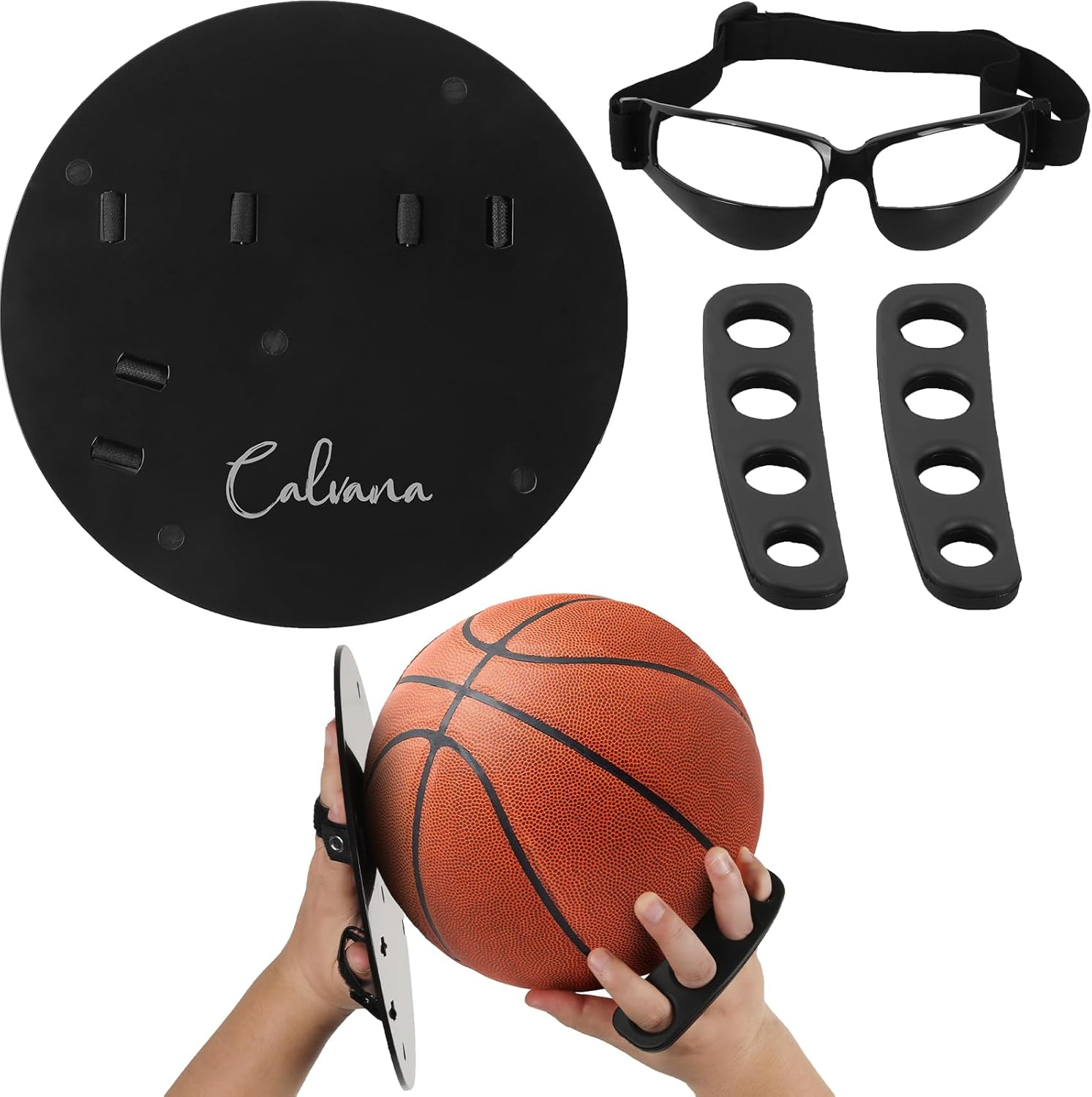 Off-Hand Basketball Shooting Trainer Kit with Dribbling Goggles