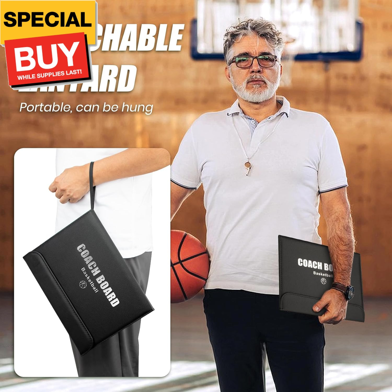 Basketball Coaching Board Coaches Clipboard Tactical Magnetic Board Kit with Dry