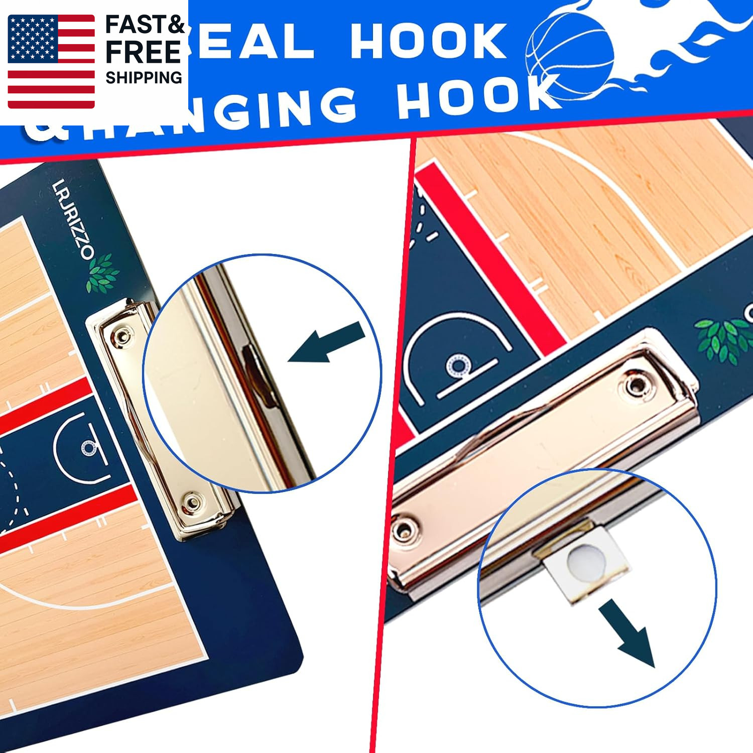 Basketball Dry Erase Coaches Clipboard, Basketball Clipboard for Coaches Double