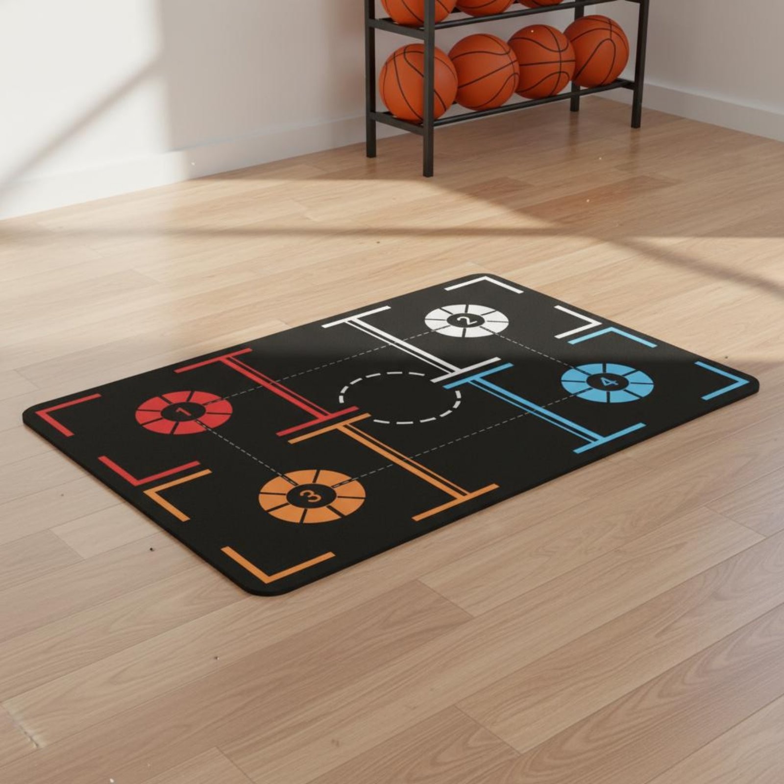 Sports Training Mat Rubber Sports Footwork Training Mat Indoor Use for