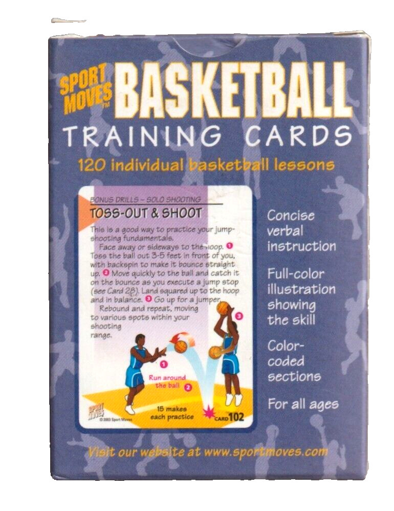 Sport Moves Basketball Training Deck in Box 120 Moves on 60 Cards