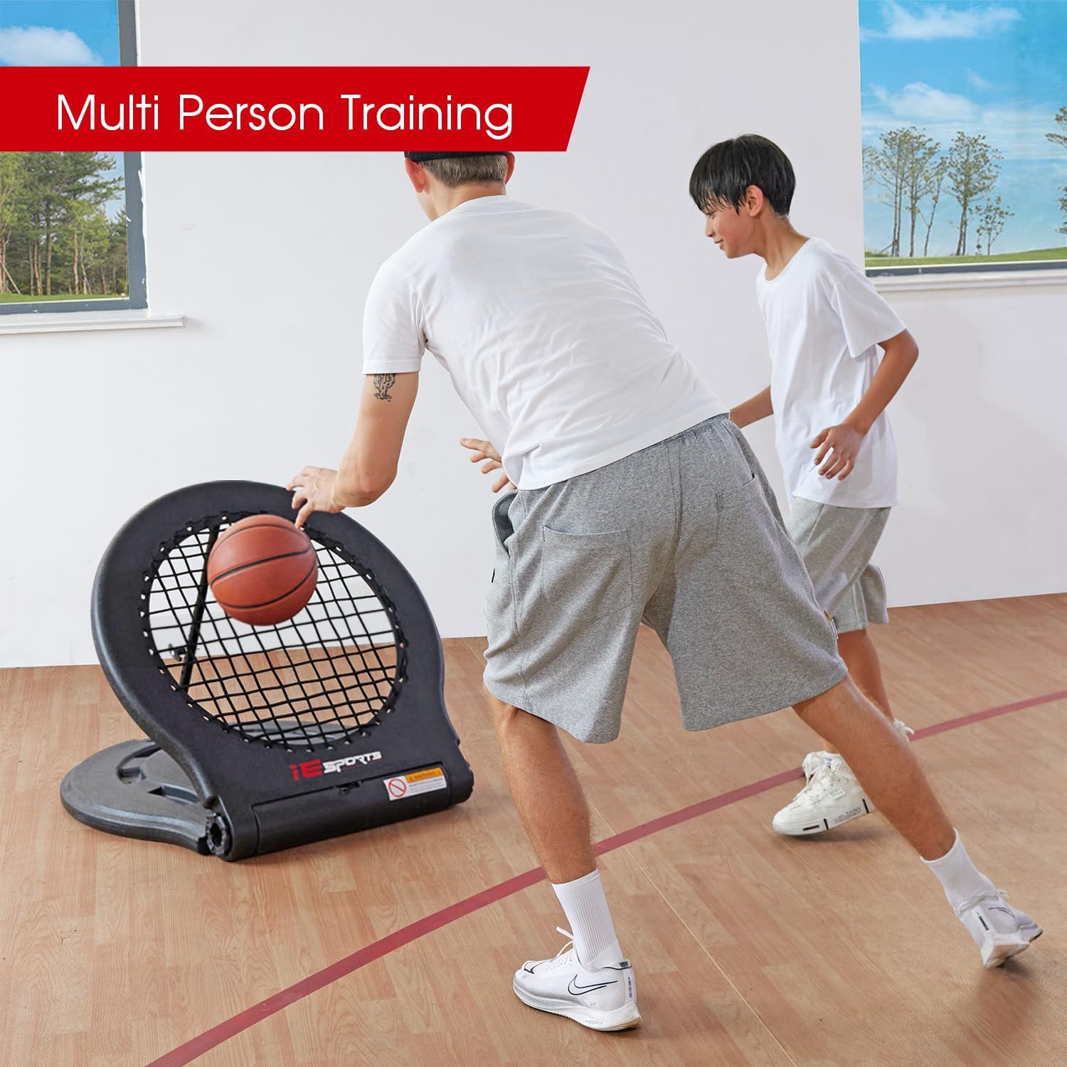 Versatile Basketball Rebounder Net for Multi-Sport Training with 9 Angles