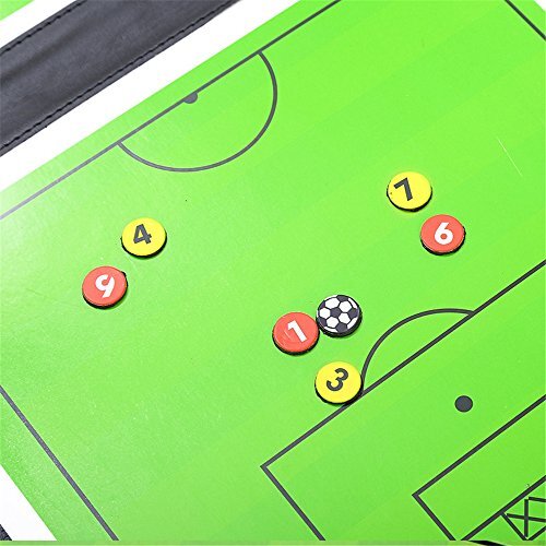 Magnetic Soccer Coach Board Double-Sided Dry Erase Clipboard w/ Marker & Magnets