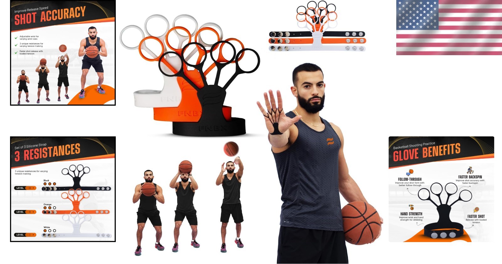 Basketball Shooting Trainer Gloves to Strengthen Shooting and Dribbling Muscles