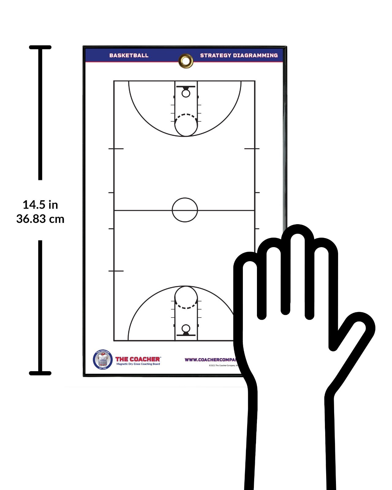 Premium Coacher Magnetic Basketball Coaching Clipboard ~ Coach Board ~ Gift Gear