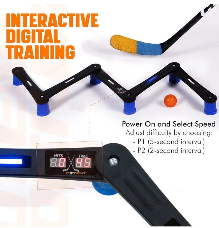 Potent Hockey Training Equipment – Digital Stickhandling Trainer – Portable Ge1