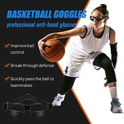 Adjustable Dribbling Goggles for Basketball Training – Sports Glasses, Black