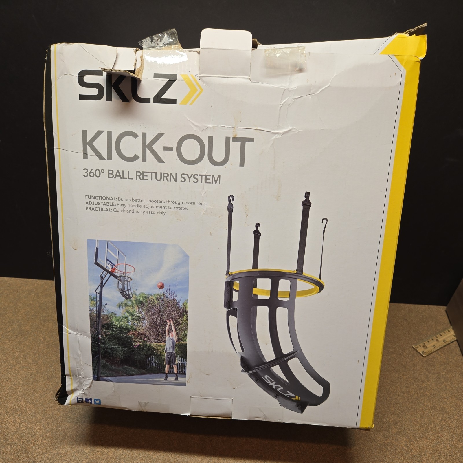 SKLZ Basketball Kick-Out 360 Degree Ball Return System Sports Practice Equipment