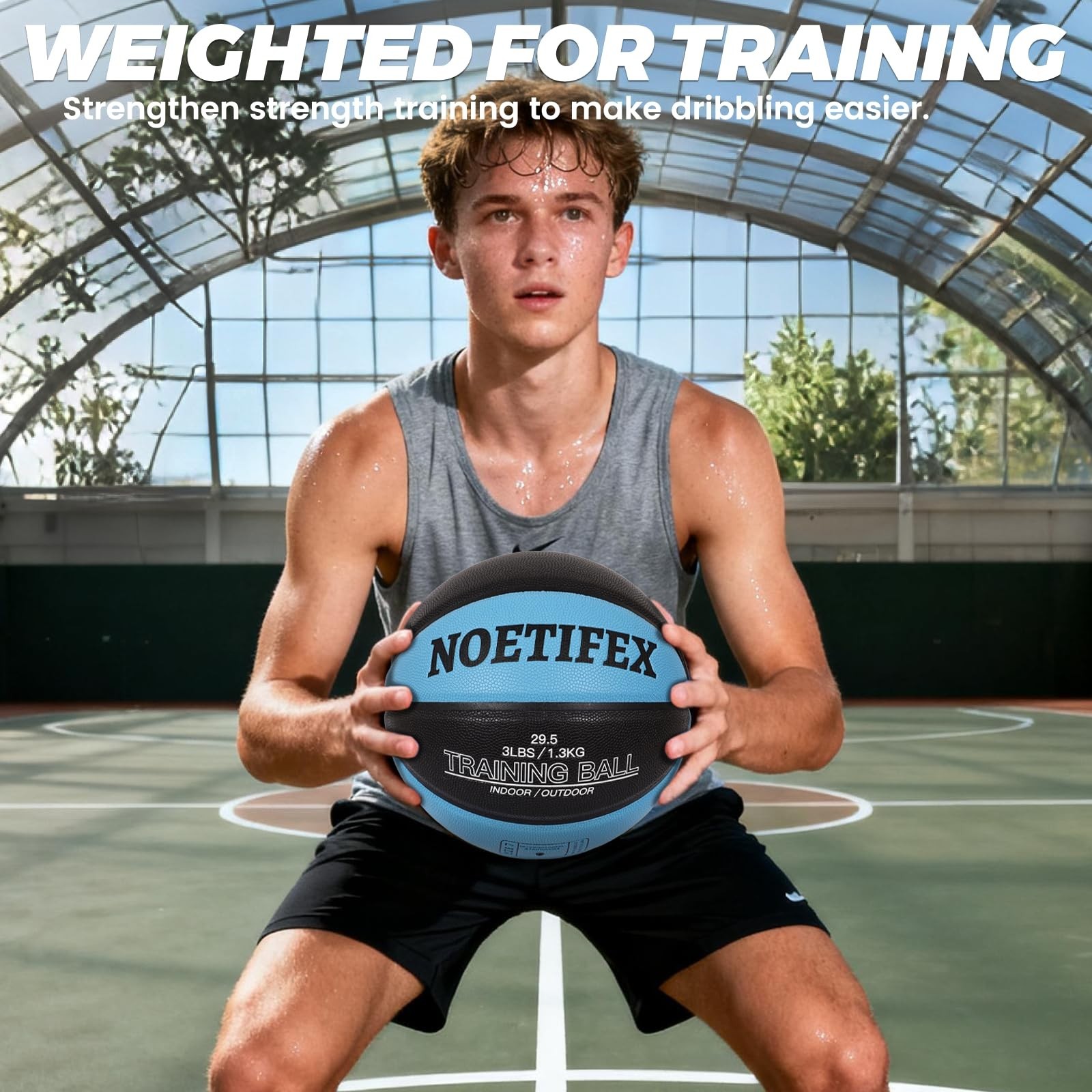 Weighted Training Basketball 3LBS/2.2LBS – Improve Dribbling, Passing, Handling