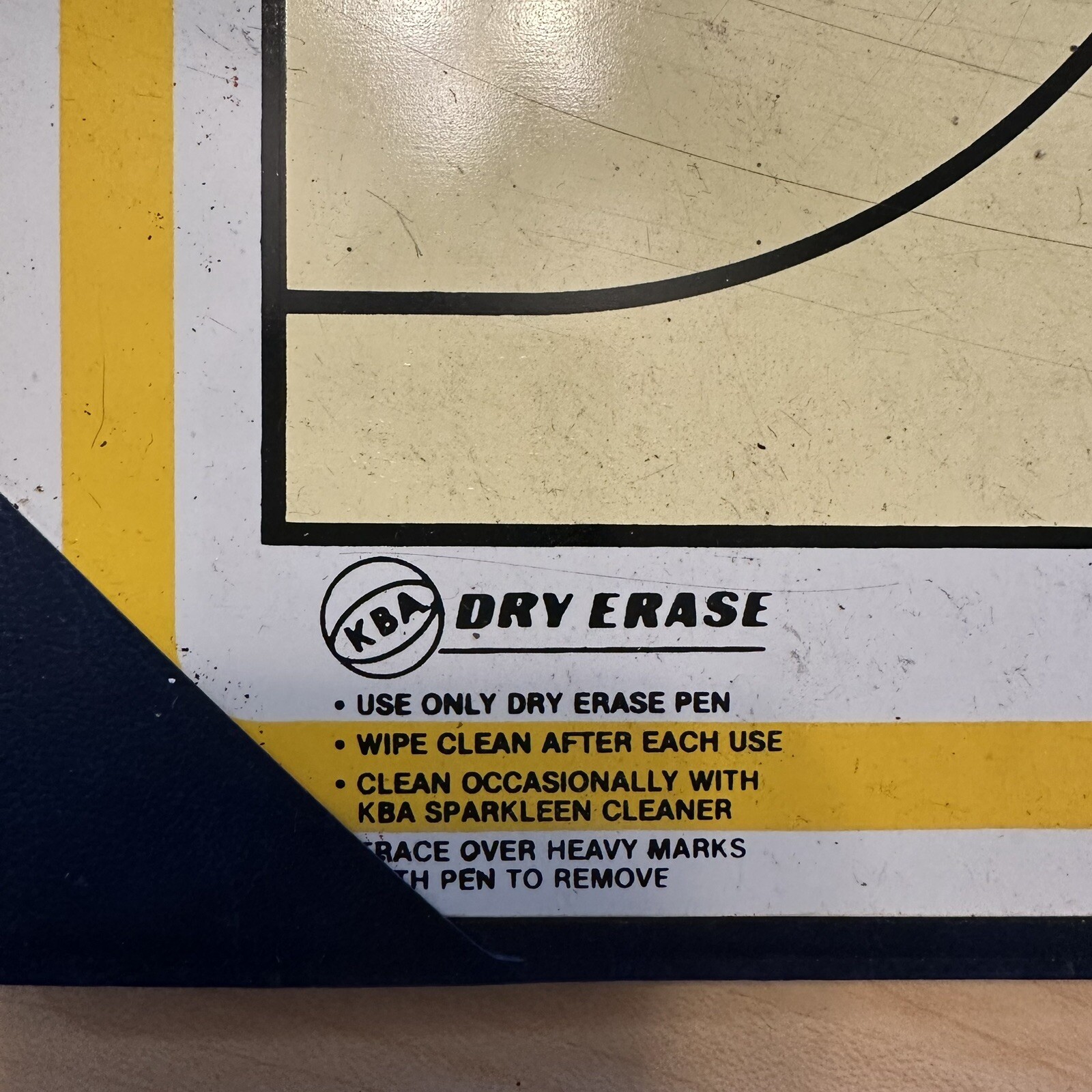 KBA 14×10 Playmaker Whiteboard Basketball Dry Erase Marker Vintage With Cover