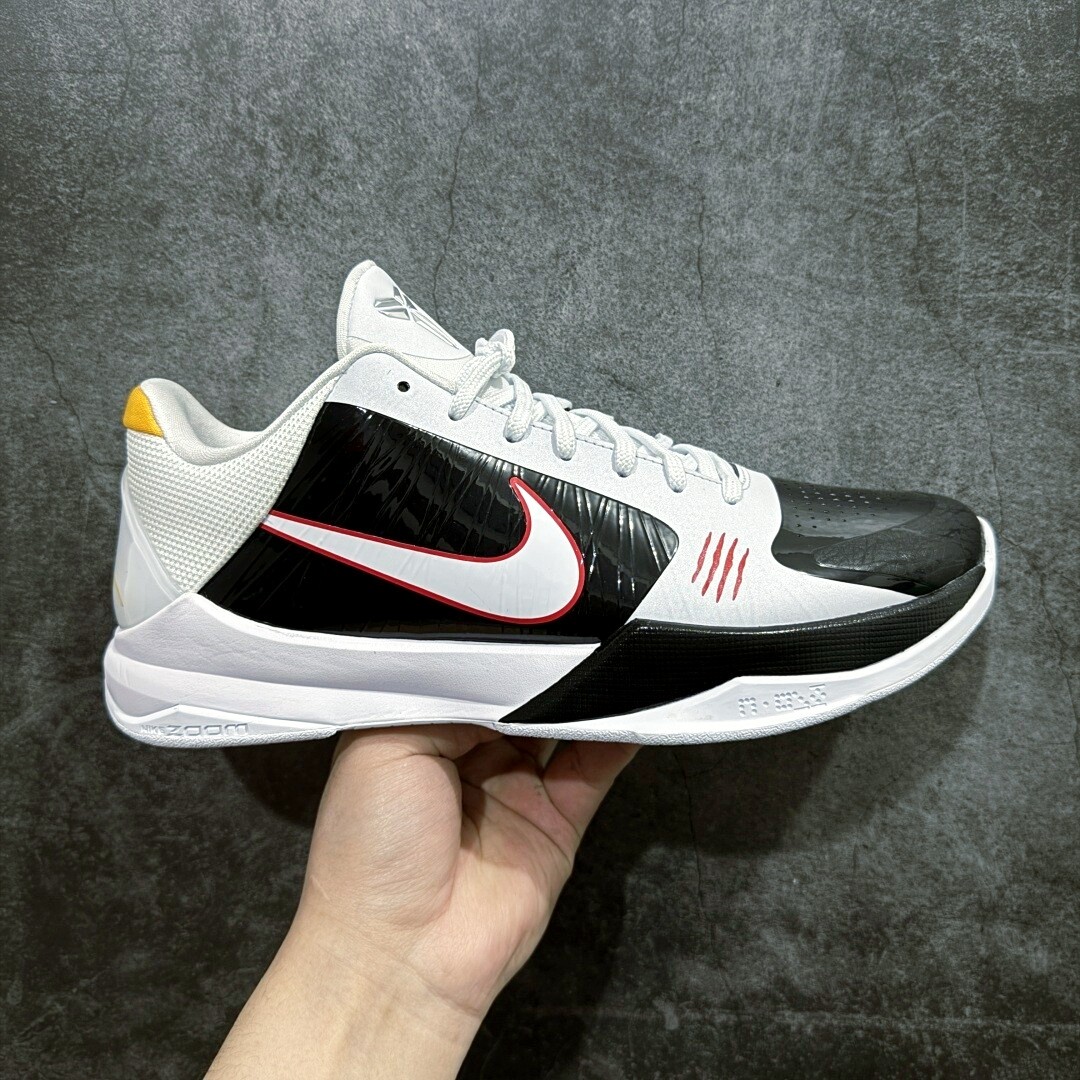 New NK Zoom Kobe ZK5 “Bruce Lee” White Black CD4991-101 Athletic Shoes Authentic